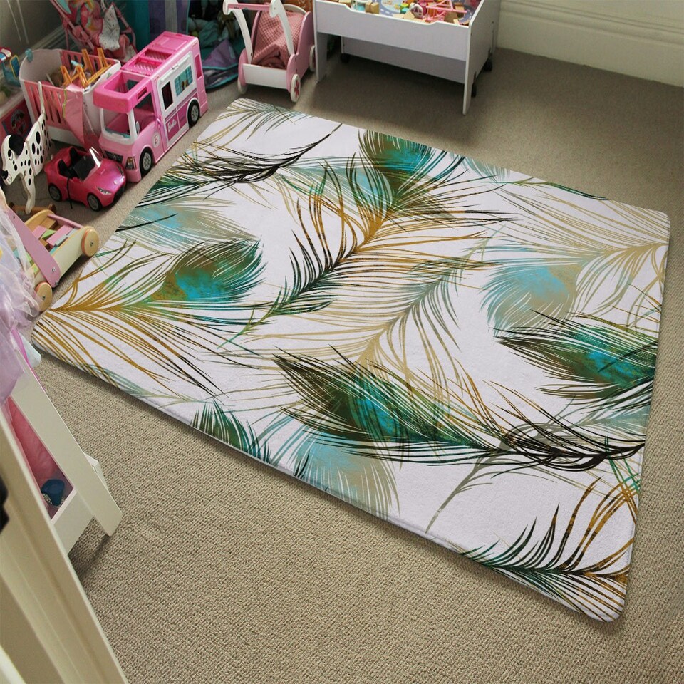 image 1 of Imprints peacock feathers (Rug) Multi | XL: 160x230cm