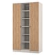image 4 of Norway Tall  Triple 2 Door Open Shelf Wardrobe in Gold Craft Oak & Kashmir (Ready Assembled) | Brown | Gold Craft Oak & Kashmir
