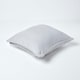 image 3 of Homescapes Cotton Rajput Ribbed Silver Grey Cushion Cover - 60 x 60 cm | Grey | 60 x 60 cm | 1