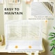 image 7 of PawHut Bird Cage with Divider, 4 Wooden Perches, Slide Out Tray, White