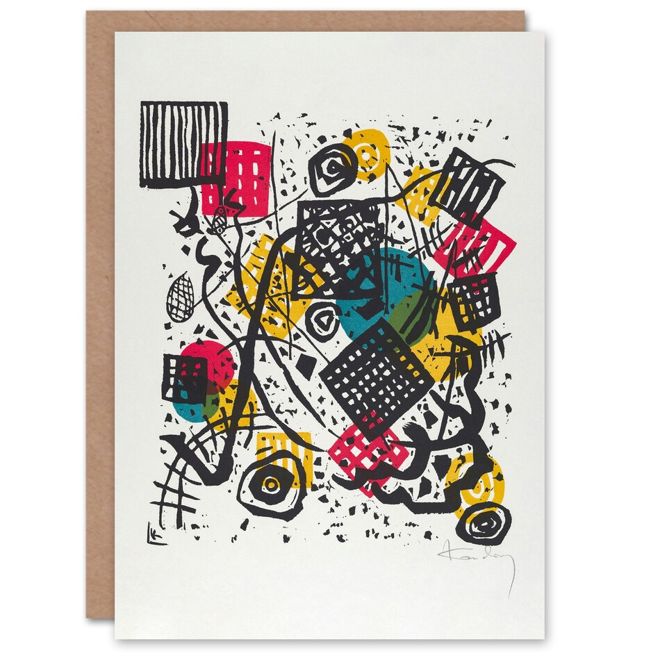 image 1 of Wassily Kandinsky Art Card Small Worlds V Abstract Painting