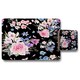 image 2 of Bright Pink Flowers on Black (Placemat & Coaster Set)