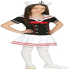 Fancy Dress Child Little Sailor Blue White - 5-6 Years