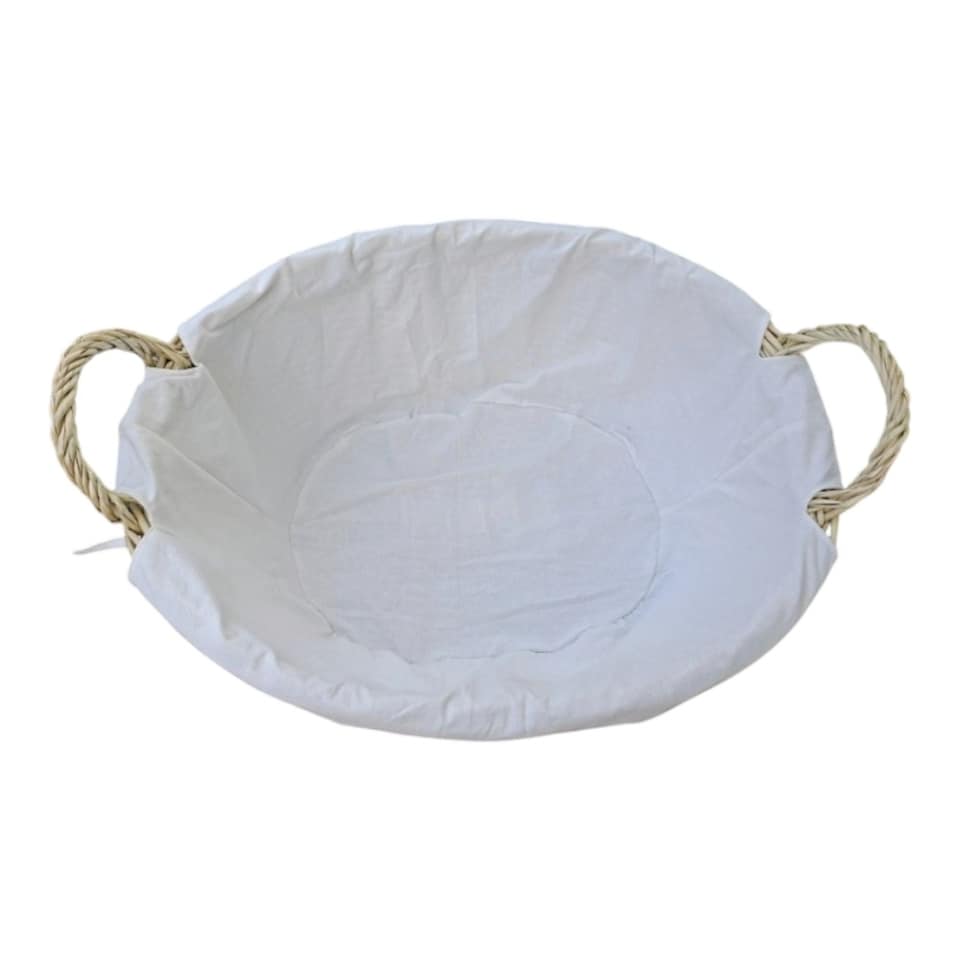 image 1 of Mellow Buff Willow Cotton Lined Laundry Basket