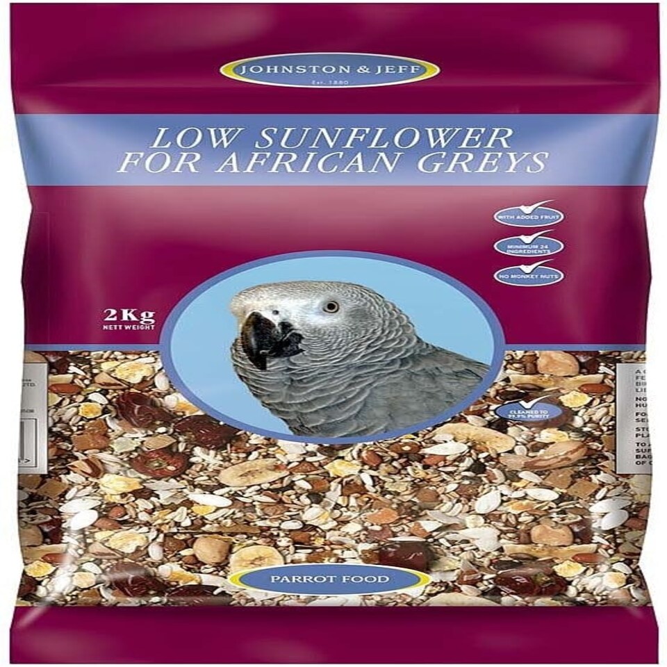 image 1 of Johnston & Jeff Low Sunflower For African Greys 2kg