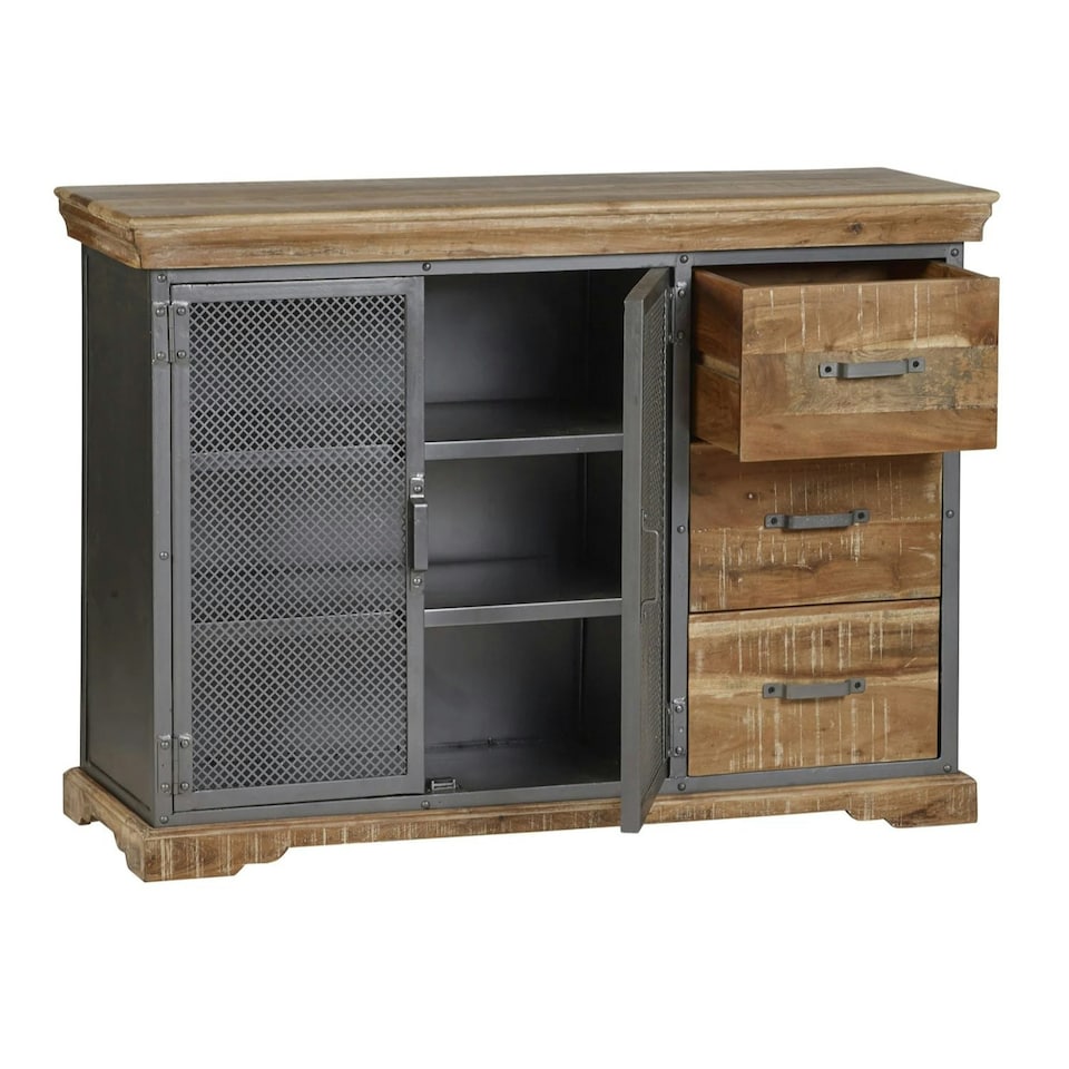 image 1 of Dunphy Industrial Large Sideboard Grey