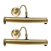 ValueLights Gemini Pair Gold Indoor Wall Picture Light | Gold
