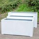 image 2 of Primrose Large Stone Composite White Trough Outdoor Garden Planter 120cm