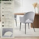 image 2 of Dining Chair Sasha- padded armchair in velvet look, continuous backrest - Set of 2 Grey | Light Grey