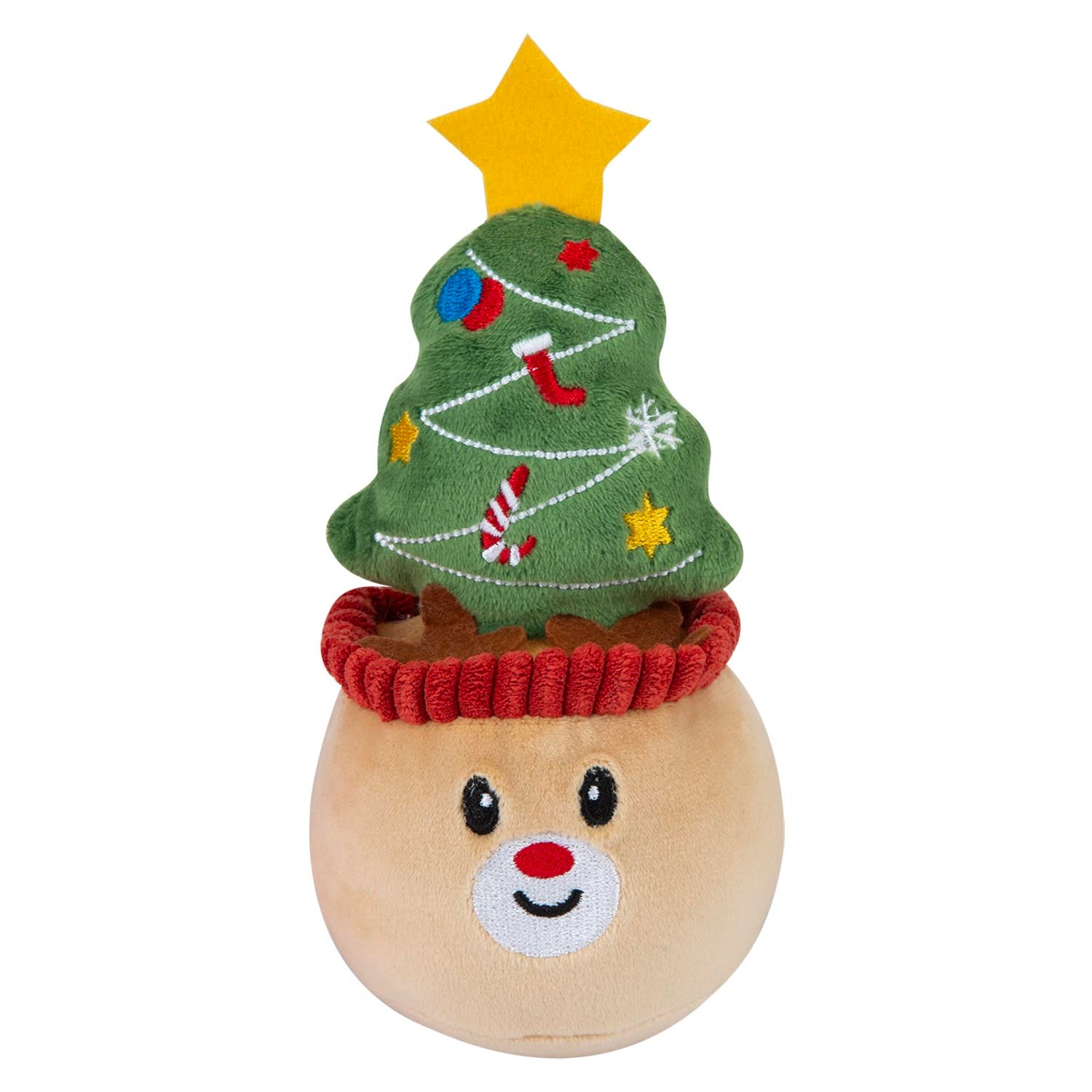 VFM e-Store Christmas Tree Soft Toy Plush Gift Idea 15cm x 9cm Multicolour X 1 | Size: 15 cm x 9 cm