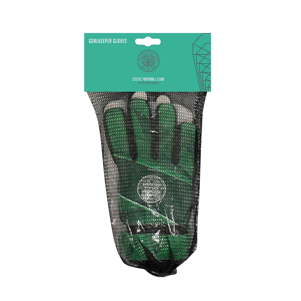image 1 of Celtic FC Goalkeeper Fuse Gloves Junior Green