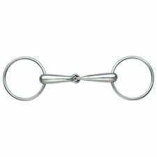 Shires Hollow Mouth Horse Race Snaffle Bit - Light Steel - 5.5in