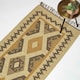 image 1 of Homescapes Ravar Brown and Gold Kilim Runner Wool Rug - 80 x 180 cm | Brown | 80 x 180 cm