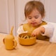 image 6 of Tiny Dining 4pc Baby Silicone Suction Feeding Set - Ochre