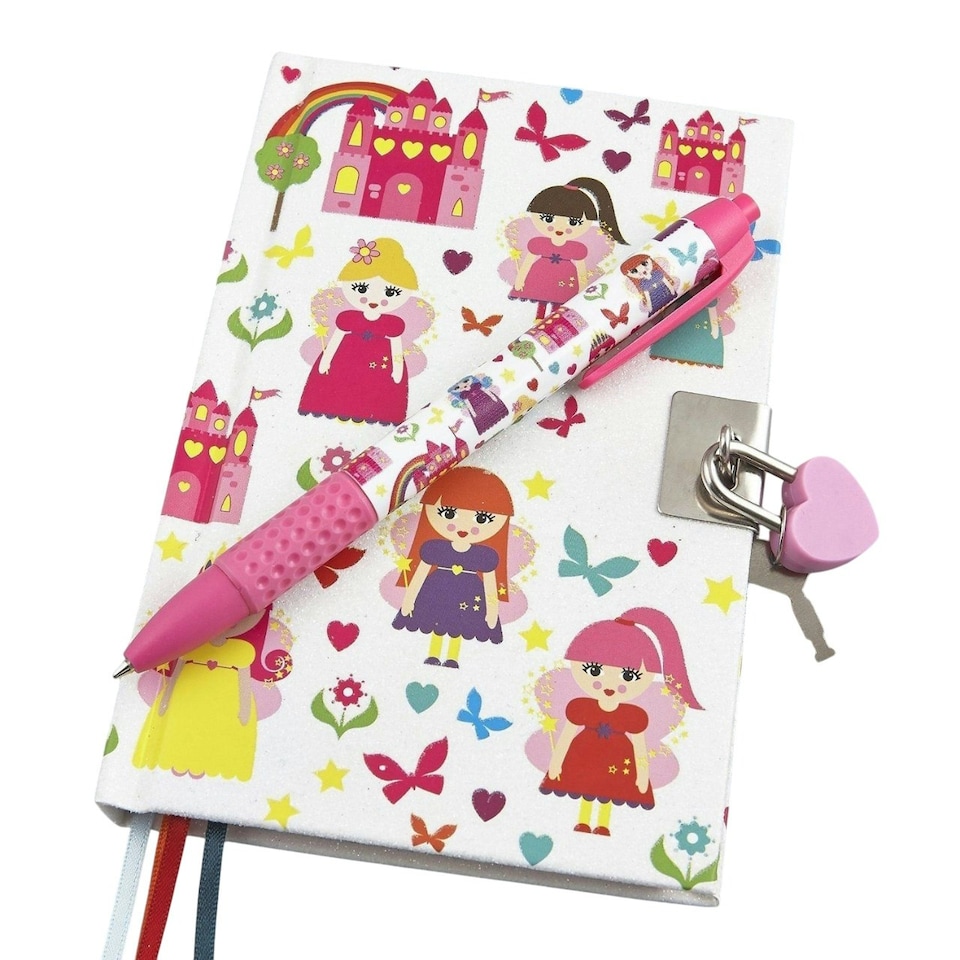 image 1 of Floss & Rock Children's Lockable Secret Diary Notebook - Fairy Palace