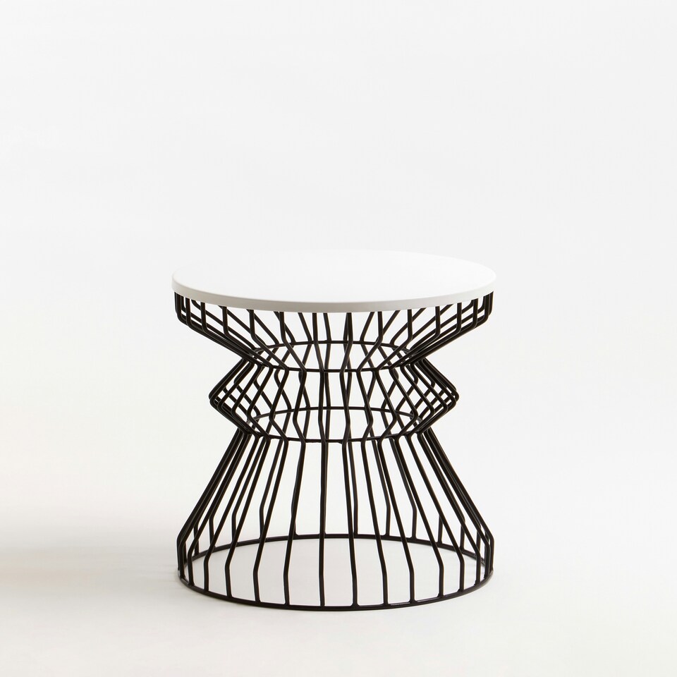 image 1 of Interiors by Premier Stylish And Versatile Side Table With Curved Base Elegant Design Lounge Table, Easy To Maintain Bedside Table