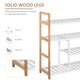 image 7 of HOMCOM 4-Tier Shoe Rack Simple Home Storage w/ Wood Frame Boot Compartment Home