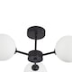 image 3 of Contemporary Chic Matte Black Ceiling Light with Opal White Globe Glass Shades | Black | Black | 1