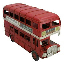Quality Historical Metal Vintage London Bus Metal Model Replica Ornament Gift