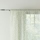 image 2 of Pair of Willow Green Leaf Print Voile Panels 229 cm (90 inch) Rod Pocket Linen Look Panels for Bedroom and Living Room