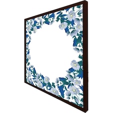 Winter blue flowers (Picture Frame) Brown | S