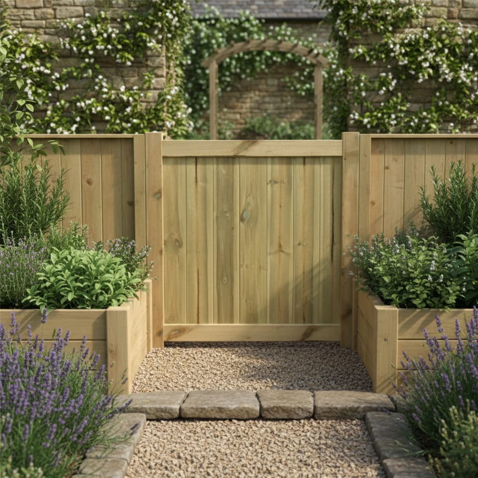 image 1 of Ultimate T&G Gate 3ft x 3ft Vertical Smooth-Planed Fully Framed Treated Door