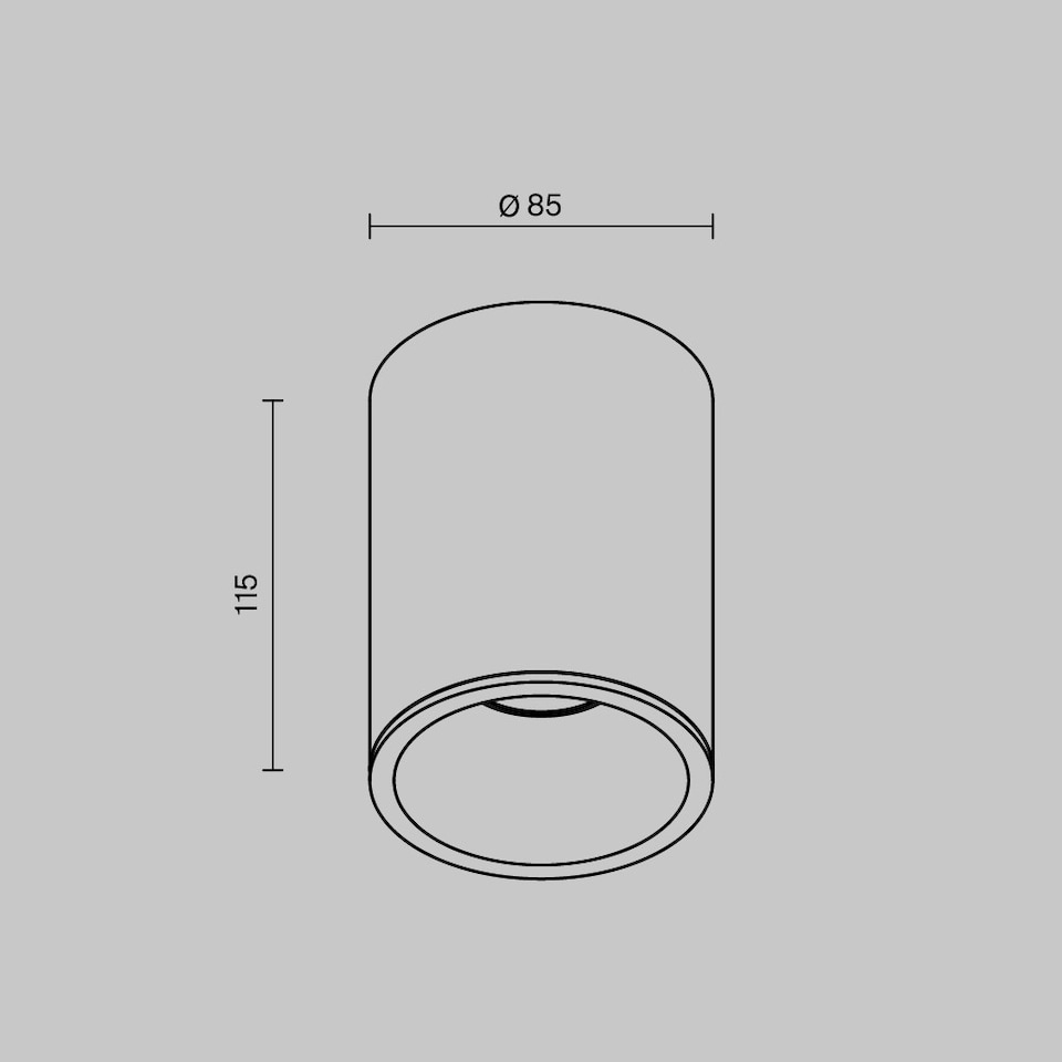 image 1 of Zoom 11.5cm Round Outdoor Surface Mounted Downlight Black IP65 1xGU10