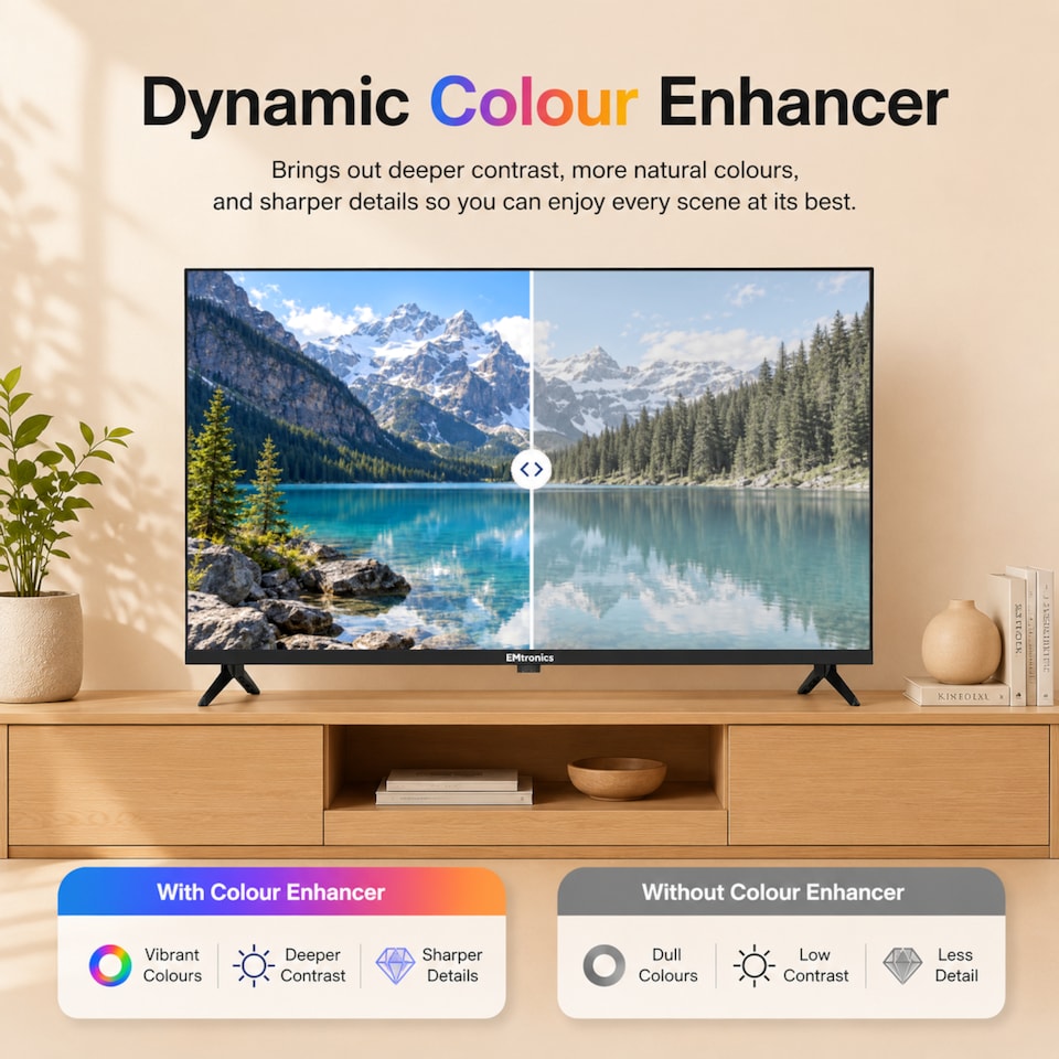 image 1 of EMtronics 40 Inch Full HD 1080p LED TV - EM40HDRADVD