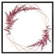 image 2 of Pink flower and geometric shapes (Picture Frame) White | L