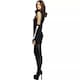 image 3 of Fever Womens/Ladies Skeleton Glow In The Dark Costume Set - Black/White - 4 UK - 6 UK One Size