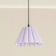 image 1 of ValueLights Lauren Lilac Fabric Pleated Scallop Edge Tapered Ceiling Floor Table Lamp Shade