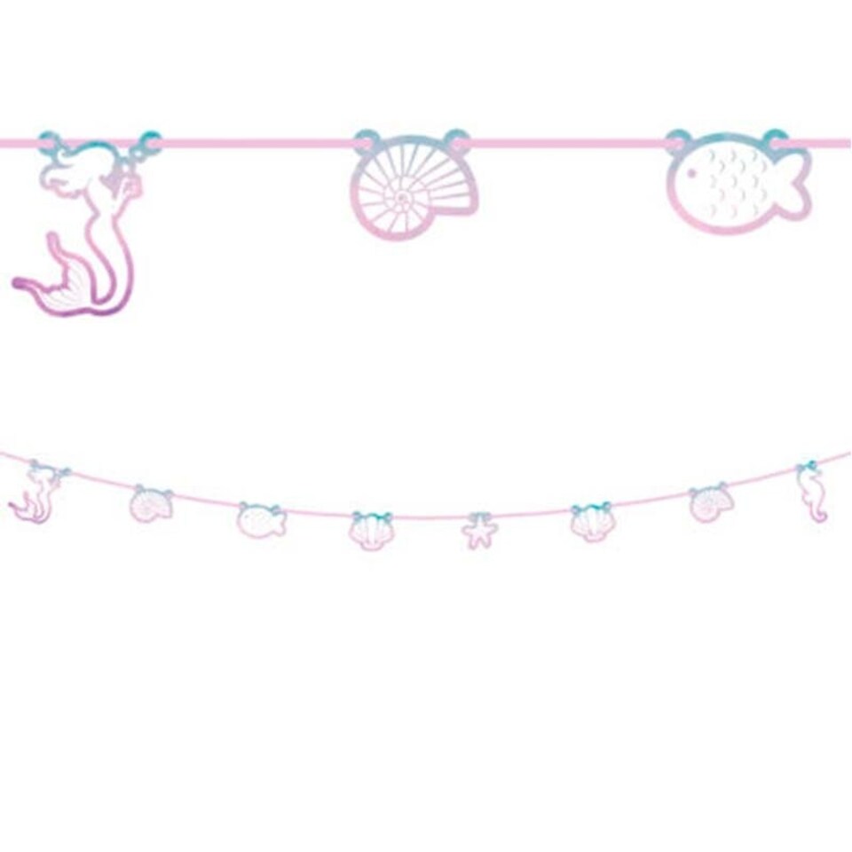 Procos Paper Mermaid Garland - Pink/Blue - One Size