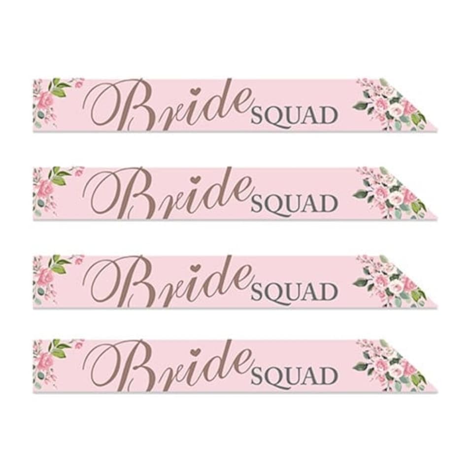 image 1 of Bride Squad Hen Party Paper Sashes - Pack of 4