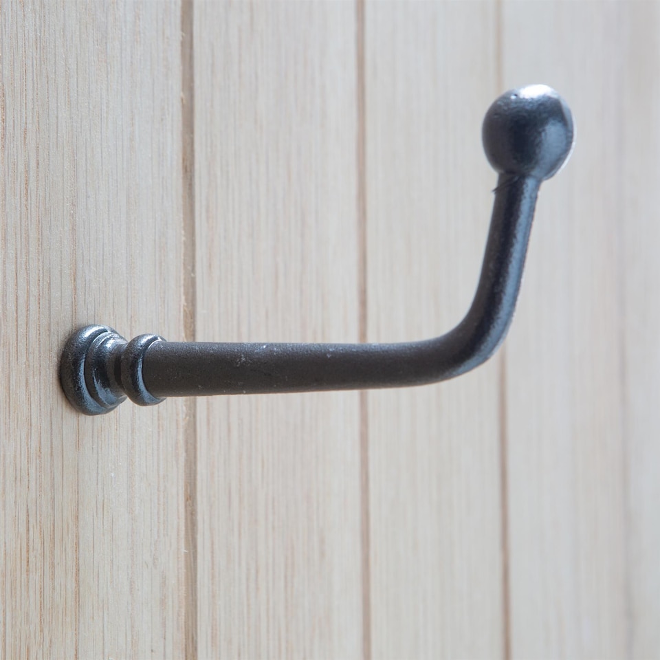 image 1 of Hammer & Tongs Flat Top Screw Hook - W20mm x H60mm - Brass