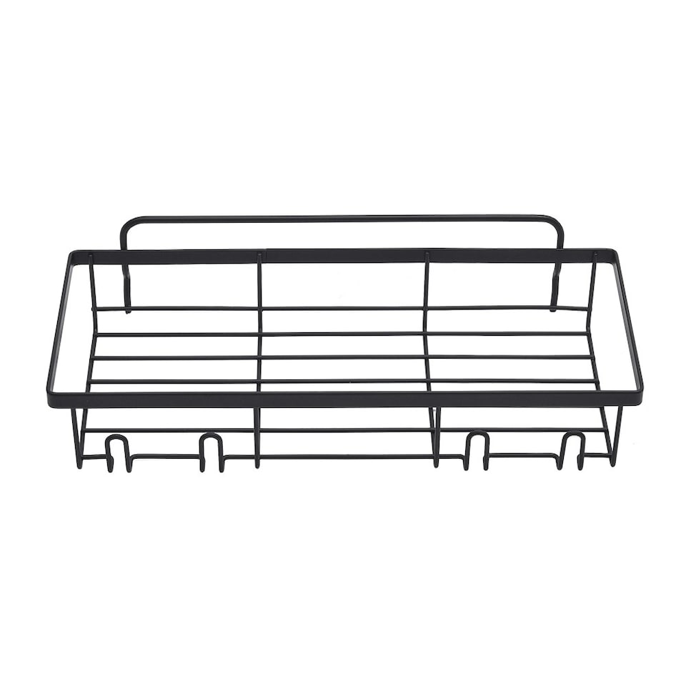 image 1 of Living and Home 4Pcs No-Drill Shower Caddy Set with Wall Stickers