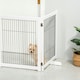 image 7 of PawHut Freestanding Pet Gate Safety Barrier 4 Pannel with Support Feet White