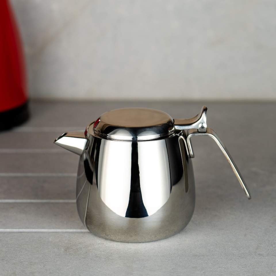 image 1 of Café Stal Babel Teapot, 26oz / 750ml / 2-3 Mugs, Stainless Steel, Stackable