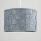 image 2 of ValueLights Modern Large Grey Felt Weave Design Cylinder Ceiling Pendant Drum Light Shade