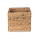 image 2 of Small Water Hyacinth Square Storage Basket | Brown | Brown