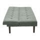 image 3 of Living and Home Modern Convertible Sofa Bed with Wooden Legs - Grey