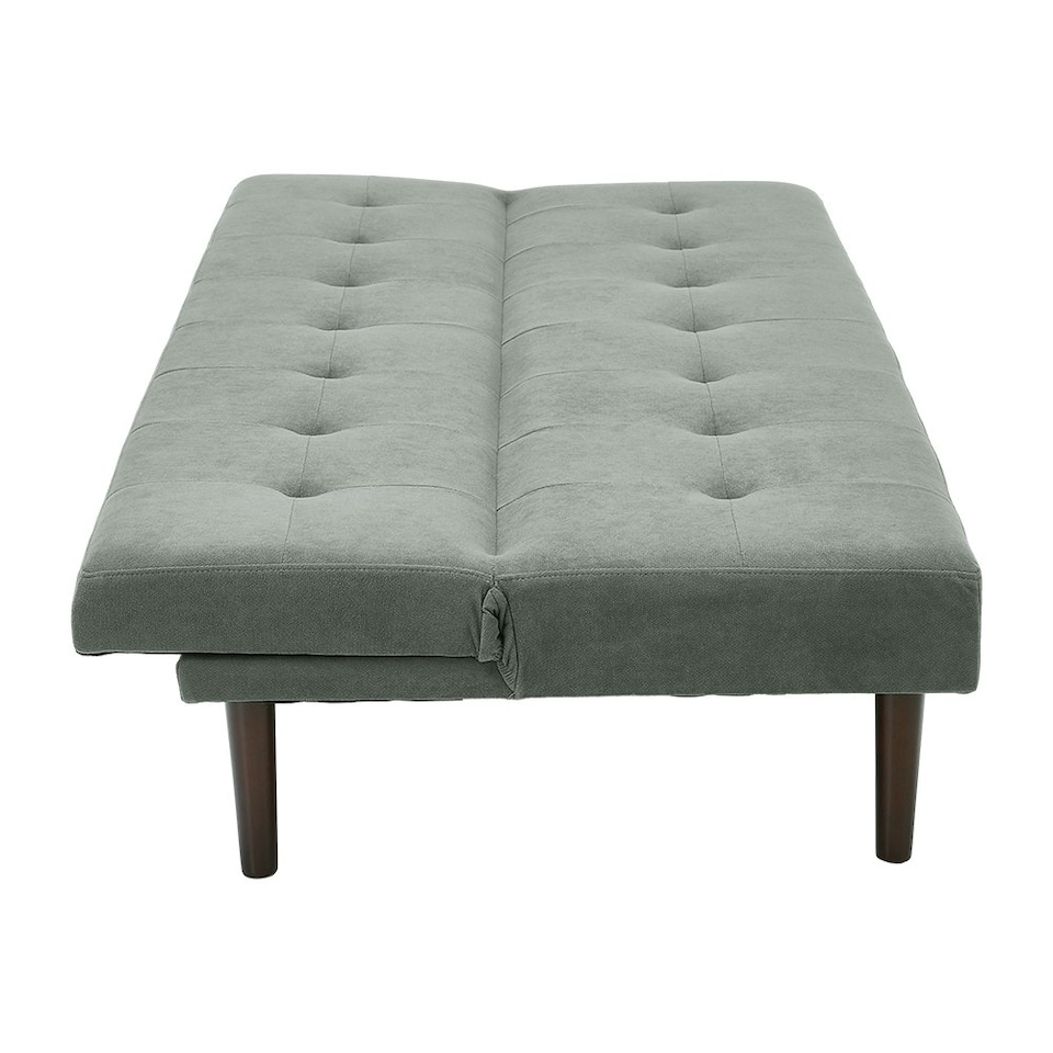 image 1 of Living and Home Modern Convertible Sofa Bed with Wooden Legs - Grey