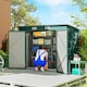 image 2 of Outsunny 8 x 4FT Metal Garden Storage Shed with Double Doors, Green