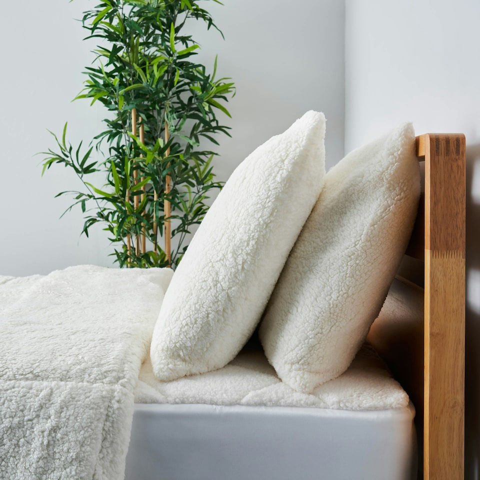 image 1 of BHS Teddy Bear Pillow, Cream | White | White | 1