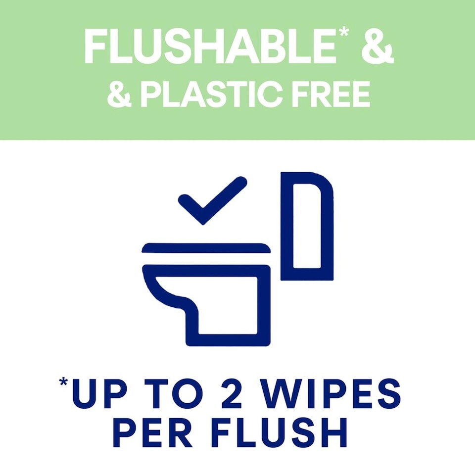 image 1 of Andrex Washlets Skin Kind Flushable Toilet Wipes, 36 Wipes | White | 12 Pack | 12