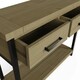 image 7 of Lowry 2 Drawer Console Table Driftwood Lacquered Solid Reclaimed Pine Brown