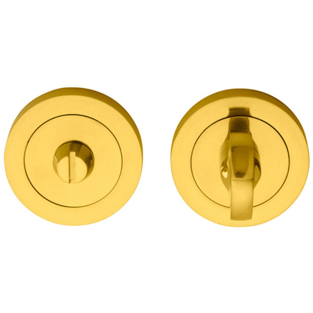 Loops Thumbturn Lock & Release Handle Concealed Fix 67mm Spindle Polished Brass in Metallics
