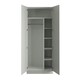 image 2 of J-Pull Handleless Light Grey Double Wardrobe with Single Rail & Shelves Grey