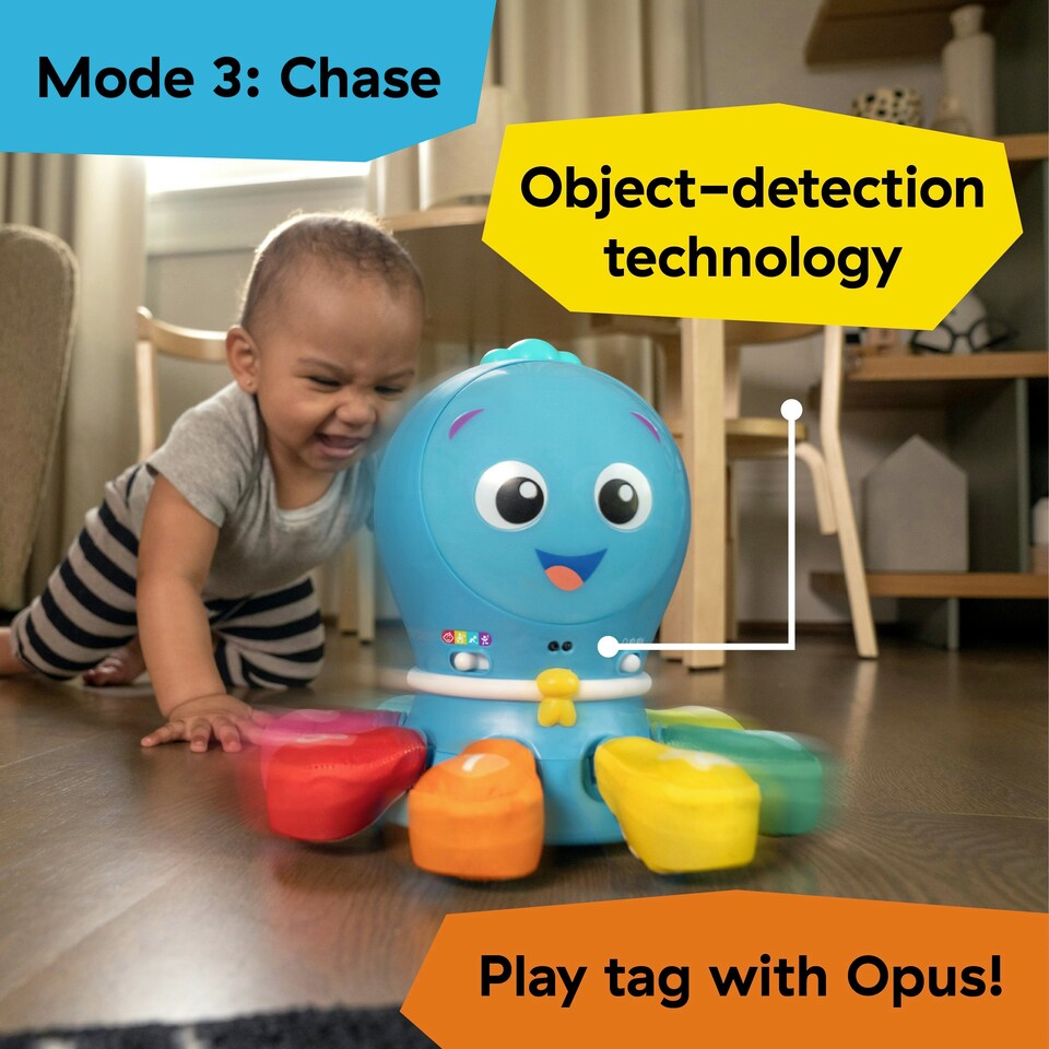 image 1 of Baby Einstein Ocean Explorers Go Opus Go Crawl & Chase Pal, Musical Toy, Ages 3+ months