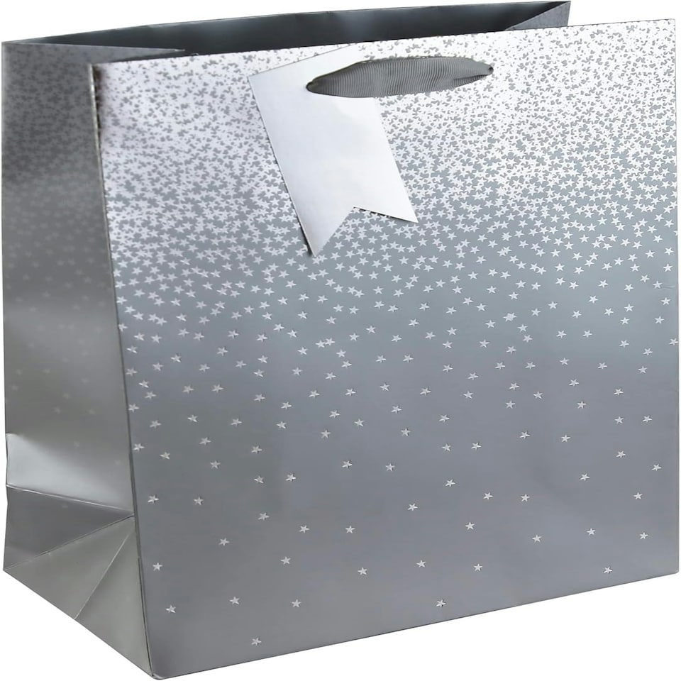 image 1 of Silver Ombre Large Christmas Gift Bag
