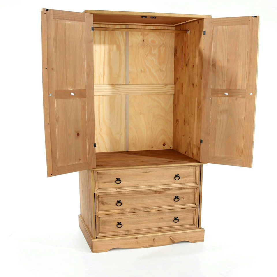 image 1 of Corona, 2 Door, 3 Drawer Wardrobe Brown